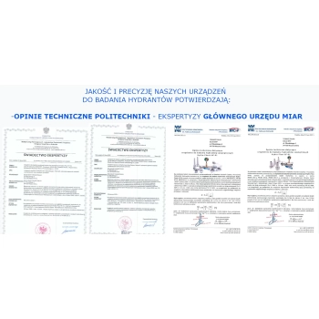 Urządzenie do badania wydajności hydrantów wewnętrznych Hydro-check HC-01 DIGITAL